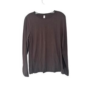 Athleta Outbound Top‎ Black Basic Long Sleeve Classic Crewneck Shirt Medium